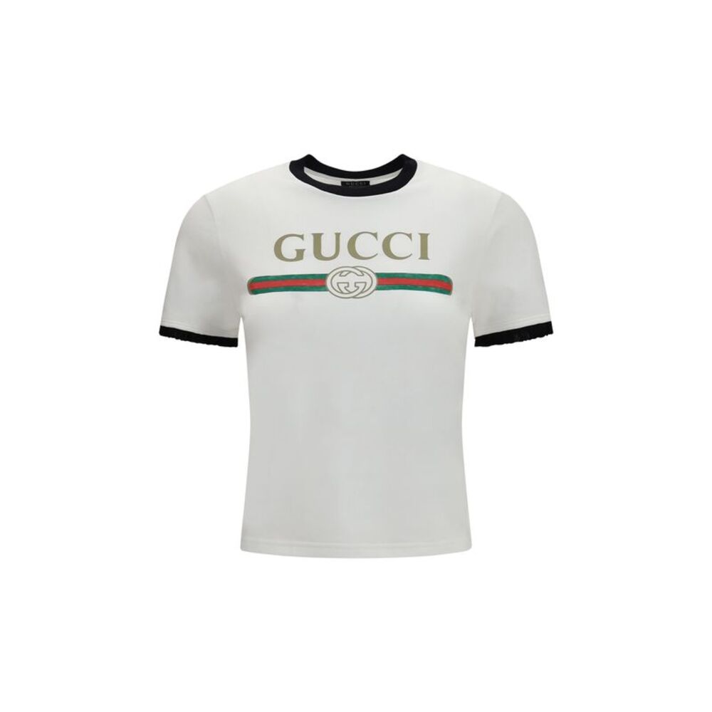 Gucci Women Printed Cotton Jersey T-Shirt